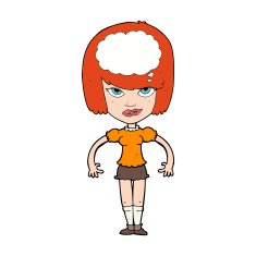 cartoon woman with idea N321