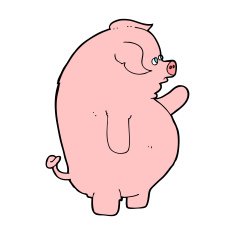 cartoon fat pig N8