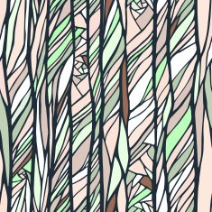 Seamless pattern with colorful abstract doodle ornament N8