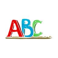 cartoon ABC letters N23