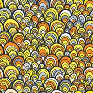 Seamless pattern with abstract doodle hand drawn scale texture N3