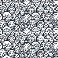Seamless pattern with abstract doodle hand drawn scale texture N4