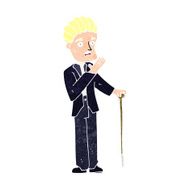 cartoon shocked gentleman N13