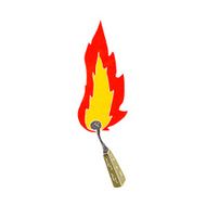 cartoon burning match N56