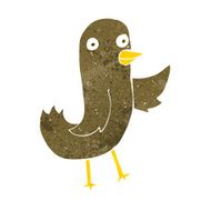 funny cartoon bird N229