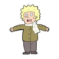 cartoon surprised man N177
