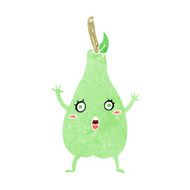 cartoon frightened pear N11