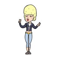 cartoon cool girl N36