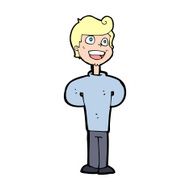 cartoon happy man N593