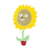 cartoon flower with face N40