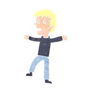 cartoon happy man N596