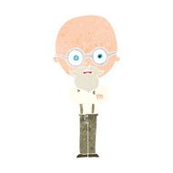 cartoon annoyed old man N80