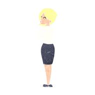 cartoon businesswoman ignoring N9