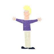 cartoon happy man N598
