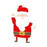 cartoon angry santa claus N25