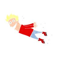 cartoon drenched man flying N9