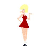 cartoon pretty woman N347