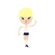 cartoon woman with idea N322
