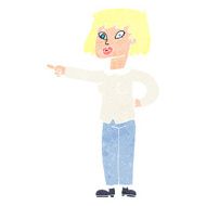 cartoon woman pointing N260