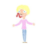 cartoon woman telling lies N9