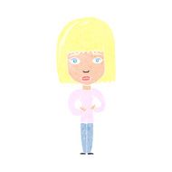 cartoon woman indicating self N12