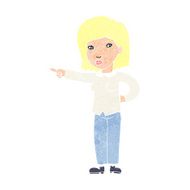 cartoon woman pointing N261