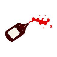 cartoon squirting blood bottle N3