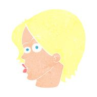 cartoon female face N179
