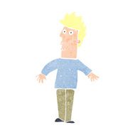 cartoon surprised man N186