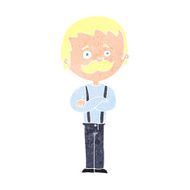 Cartoon Man With Mustache N128