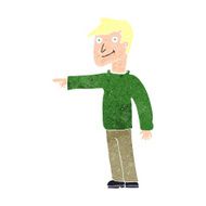 Cartoon Man Pointing N253