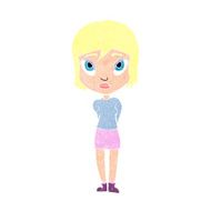 cartoon shy girl N12