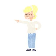 cartoon friendly woman pointing N13