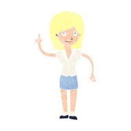 cartoon woman with idea N323
