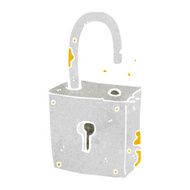 caroon rusty old padlock N15