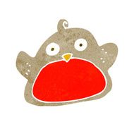 cartoon christmas robin N70
