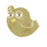 funny cartoon bird N232