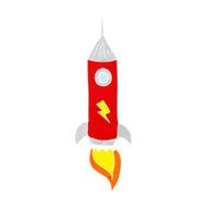 Cartoon Space Rocket N65