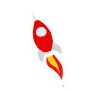 Cartoon Space Rocket N66