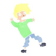 cartoon terrified man N351