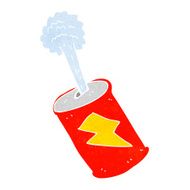 cartoon fizzing soda can N42