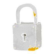 cartoon rusty lock N12