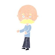 Cartoon Man With Mustache N129