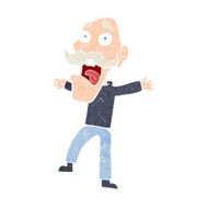 cartoon shocked old man N39