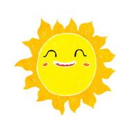cartoon happy sun N15