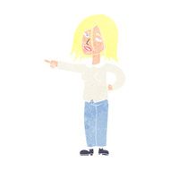 cartoon woman pointing N263