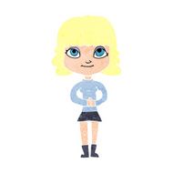 cartoon happy woman N323