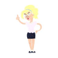 cartoon woman with idea N324