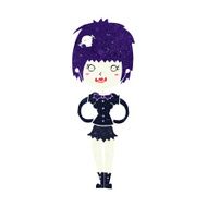 cartoon happy vampire girl N46