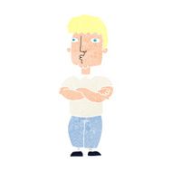 cartoon man with crossed arms N35